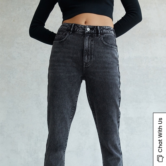 Pacsun Womens Mom Jeans Size 24 Mid Rise OFF BLACK NWT. - Picture 2 of 10